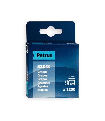 Grapas petrus nº 530 8 caja de 1200 unidades